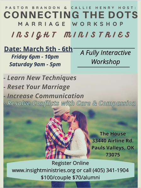 Connecting the Dots Workshop at The House March 5th-6th, 2021